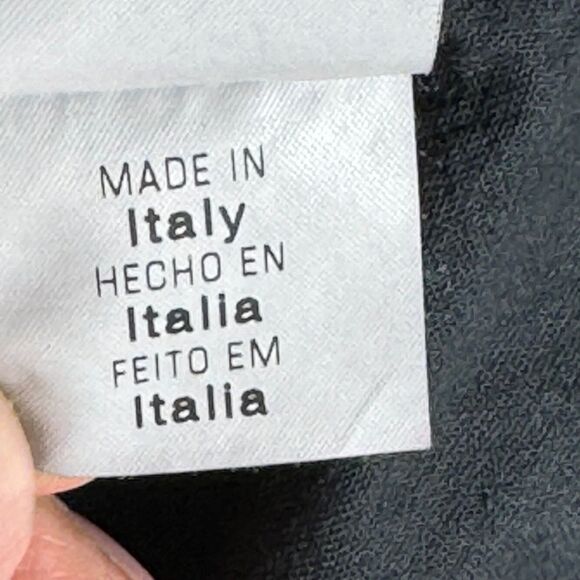 See By Chloe Black 100% Cotton Round Collar Jacket Sz 8 - Picture 8 of 9